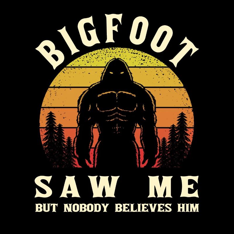 Retro Bigfoot Wald Retro Jäger