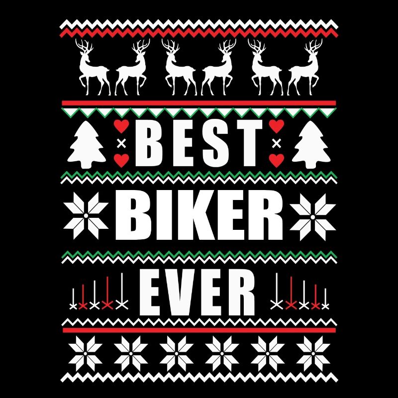 Funny Ugly Christmas Best Biker Ever