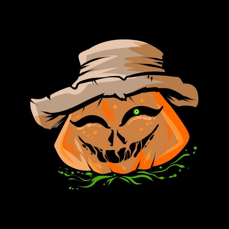 Pumpkin Lantern With Farmers Hat Jack O Lantern