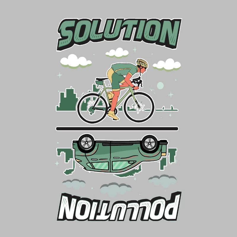 Polution Solution Umweltschutz Radfahren
