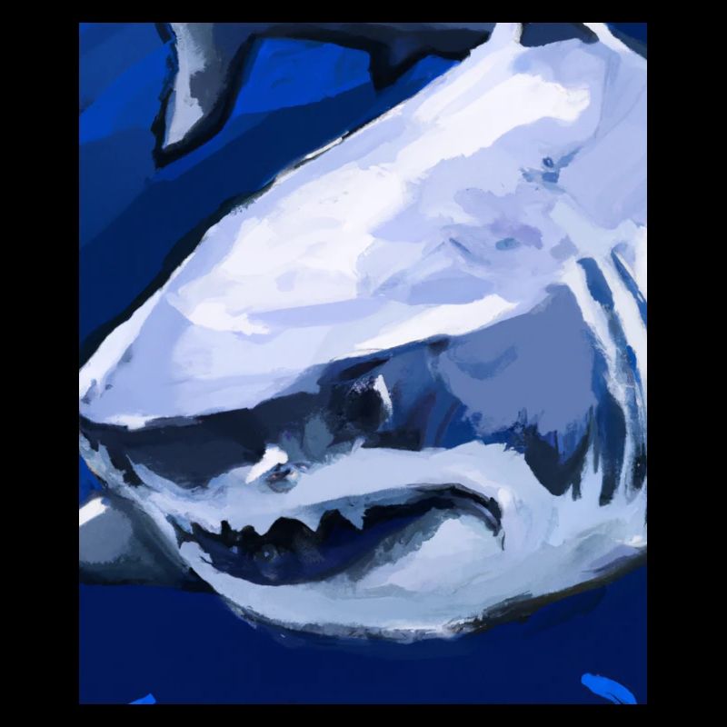 Grand Requin Blanc Vincent Van Gogh Style