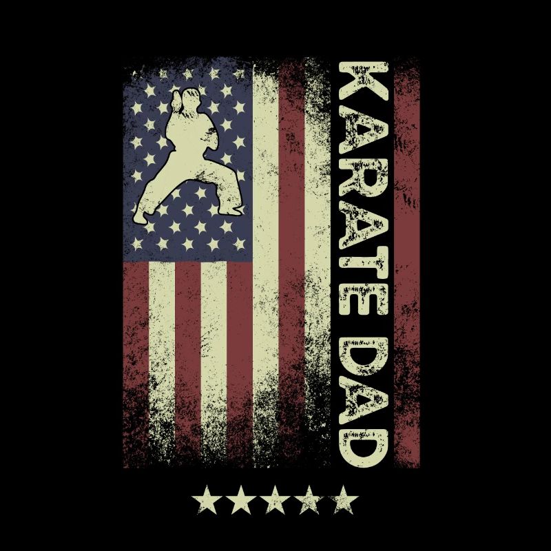 Drapeau américain - Karaté Papa