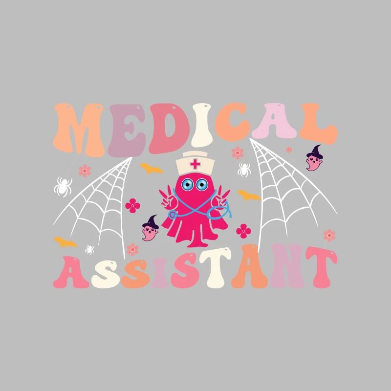 Medizinischer Assistent Spooky Ghost Spinnt Seine