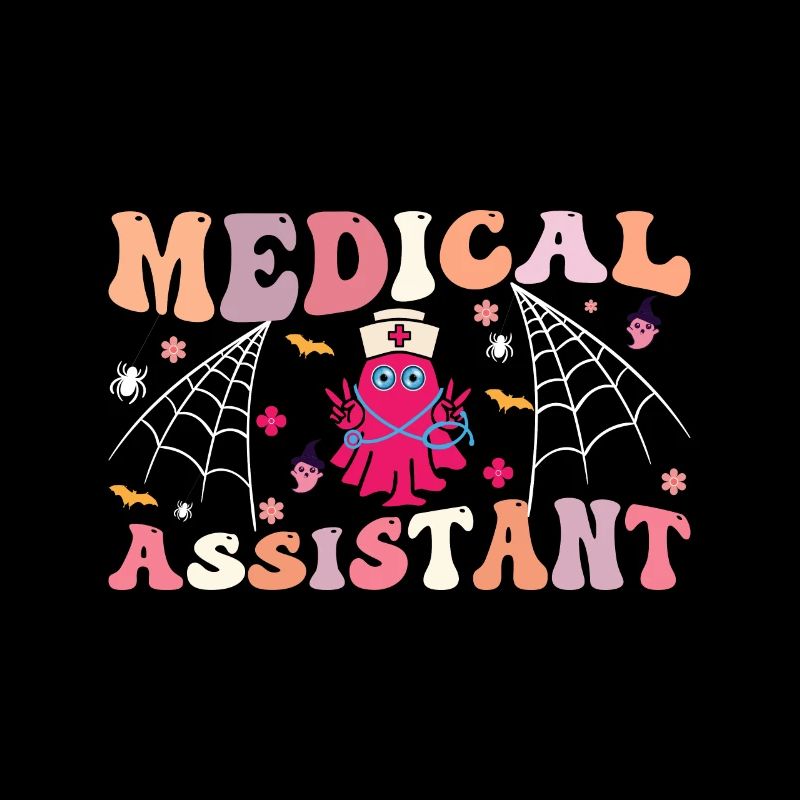 Medizinischer Assistent Spooky Ghost Spinnt Seine