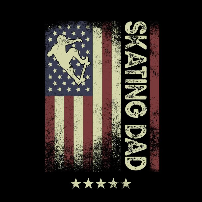 USA-amerikanische Flagge - Eislauf-Vati