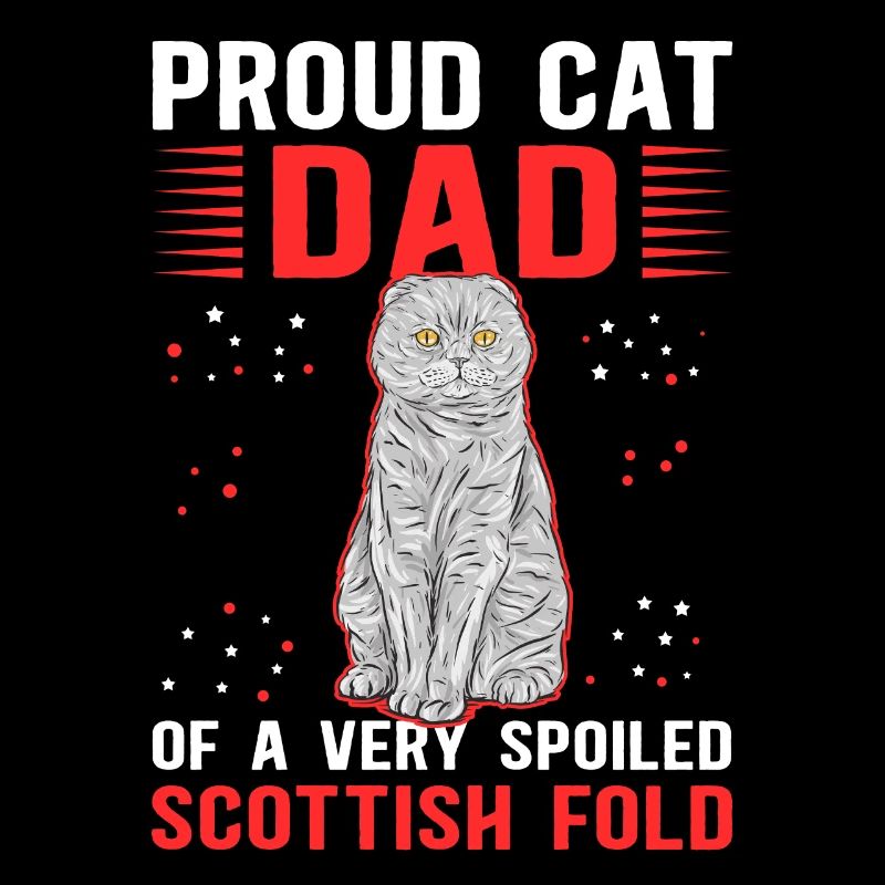 Scottish Fold-eared Cat Dad Cat Gift