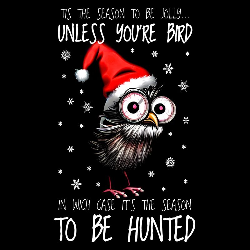 Weihnachtsvogel Eule mit Weihnachtsmütze Geschenk
