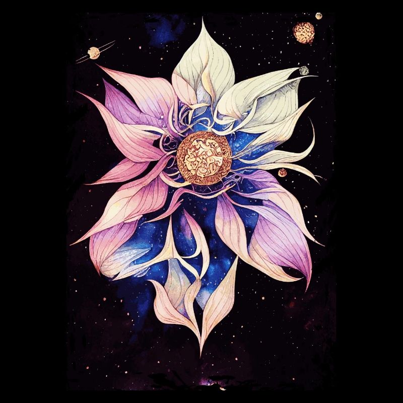 Bohemian FLOME Blumen Raum Illustration Boho