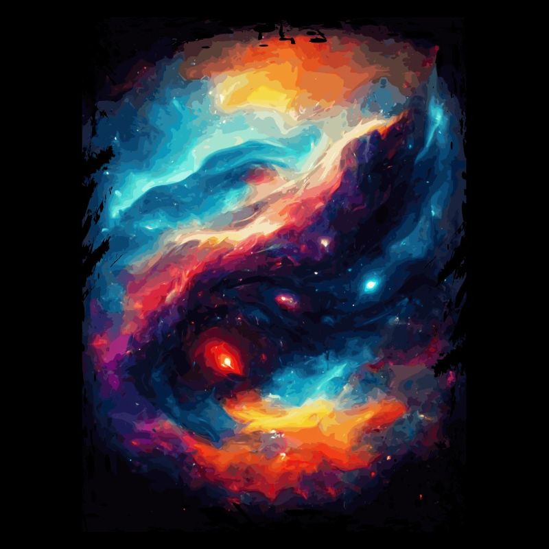 Space Galaxy Aquarell Nebel Muster
