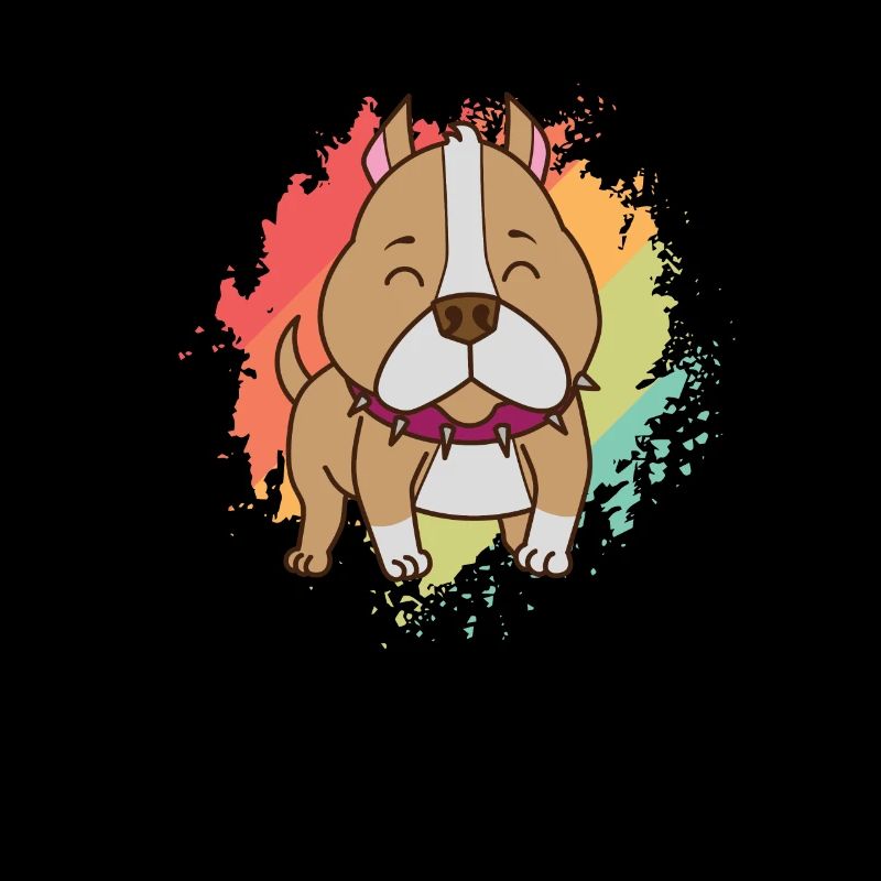 Pit Bull Comic Zeichnung Hund Haustier