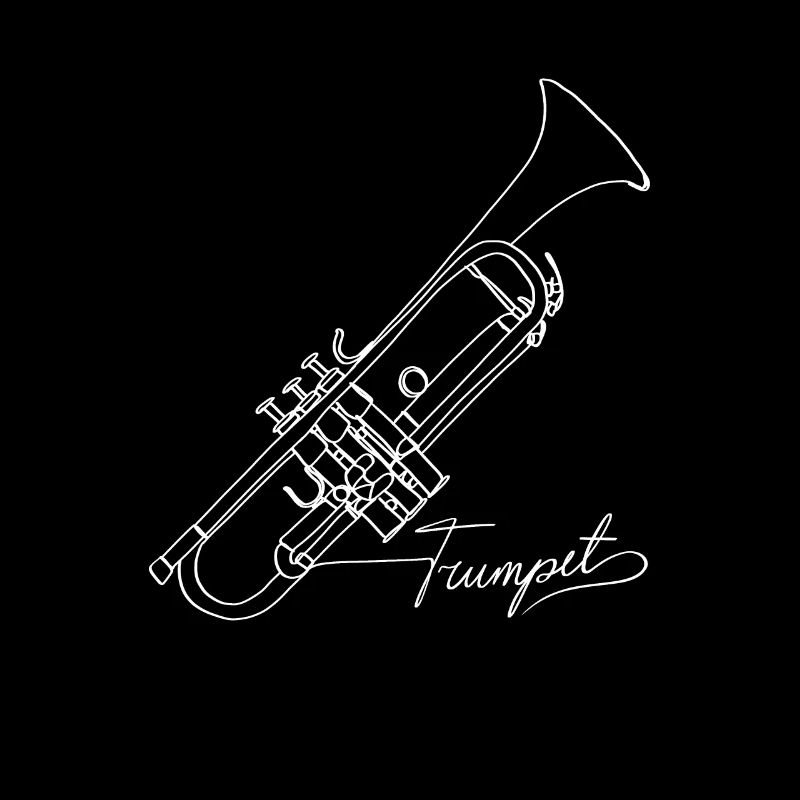 Trompette Oneline Art - Trompette