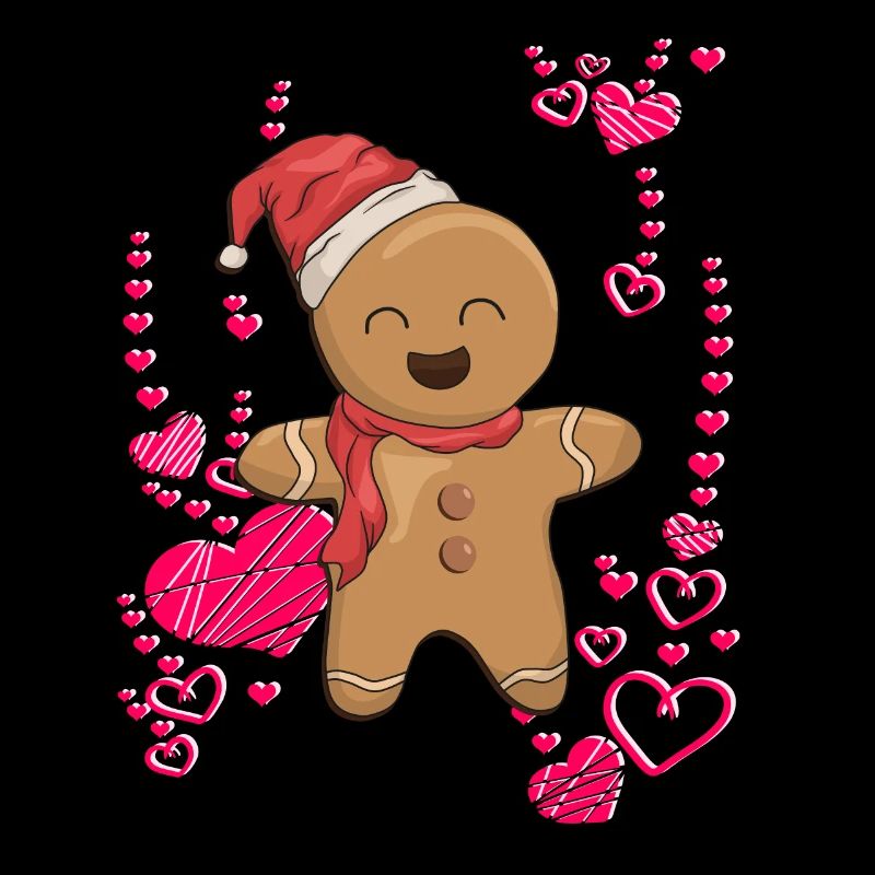 Gingerbread with hearts delicious