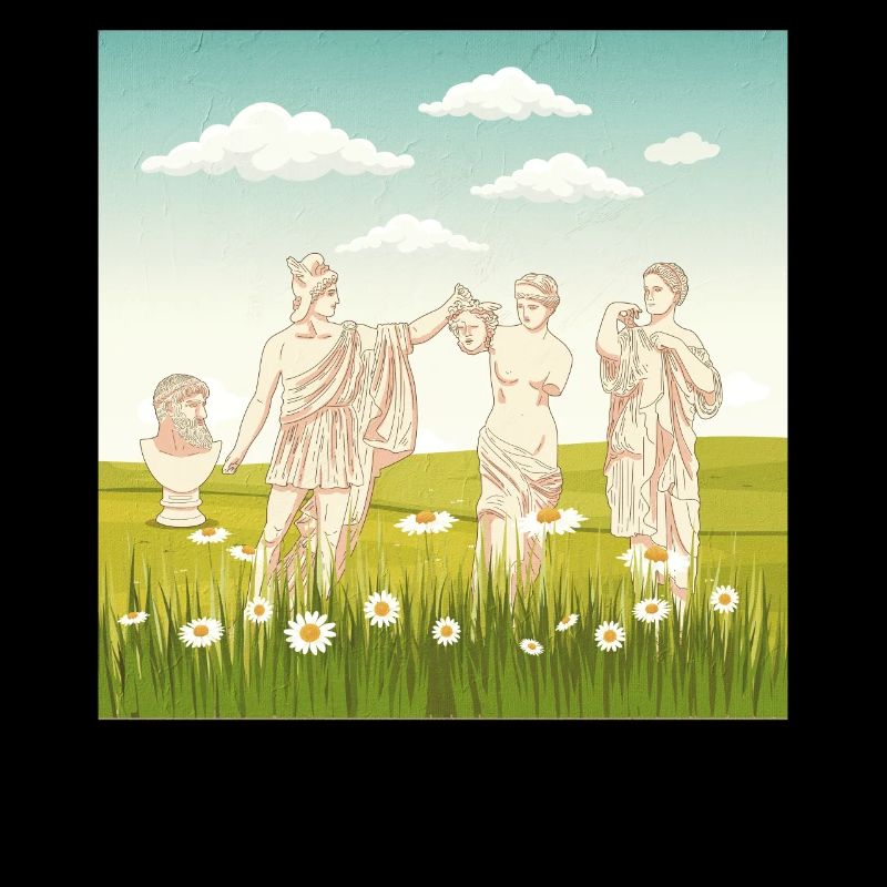 Bloomcore Esthétique Statue grecque Flowercor