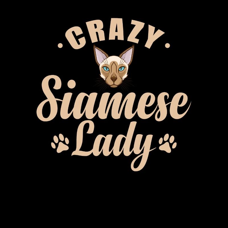 Crazy Siamese Cat Lady Pet Cat