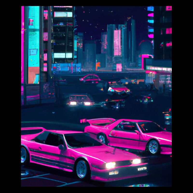 Vaporwave Aesthetic Synthwave Car