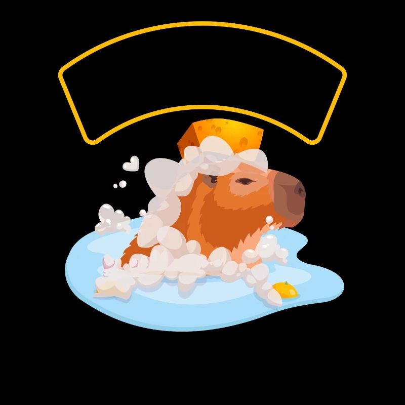 Capybara Nagetier Badezeit Lustig
