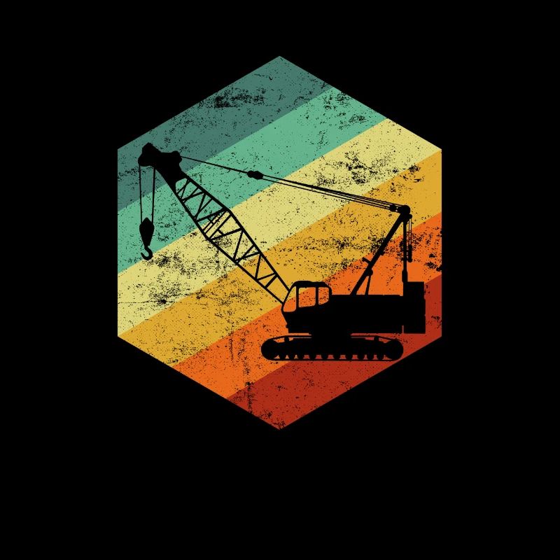 Crane operator american flag, crane operator