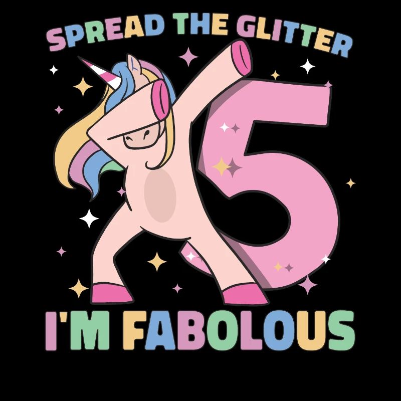 Regenbogen Einhorn 5. Geburtstag Mädchen 5 Jahre