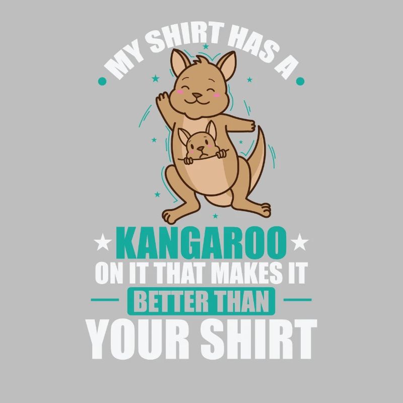 My Tee has a Kangaroo on it Australia