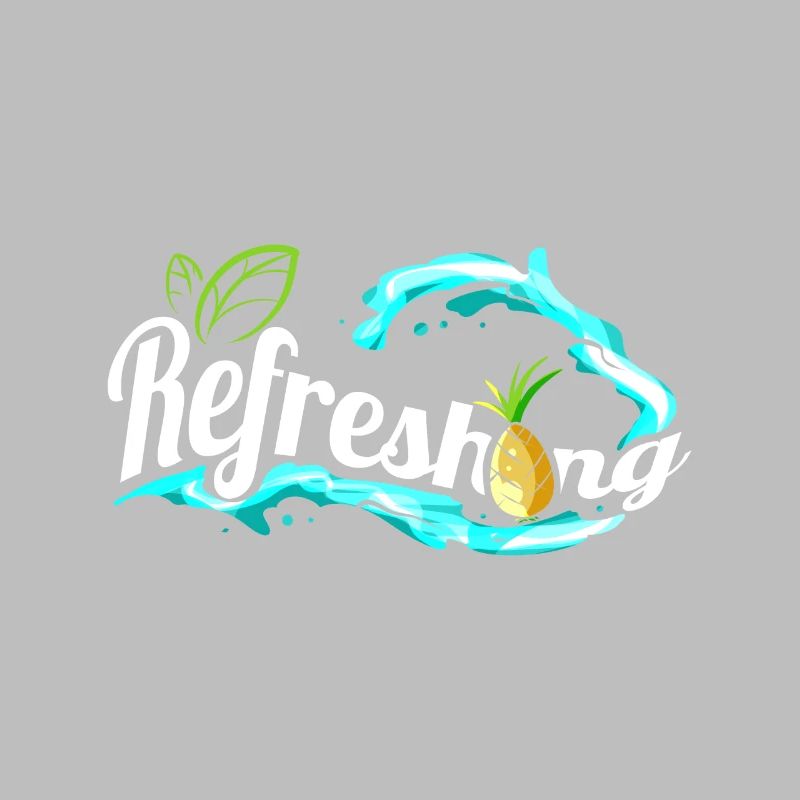Leaves And Pineapple And Refreshing Waves - Go