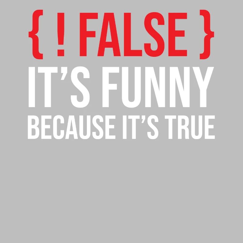 Programming Saying Slogan False It's Funny Because