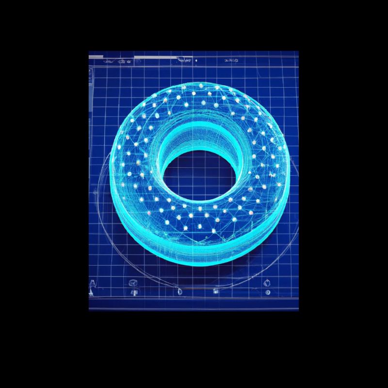 Donut Blueprint Pastry Chef Cake Baking