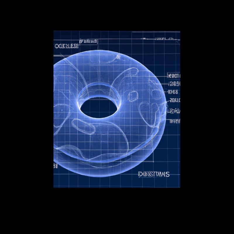 Donut Blueprint Pastry Chef Cake Baking