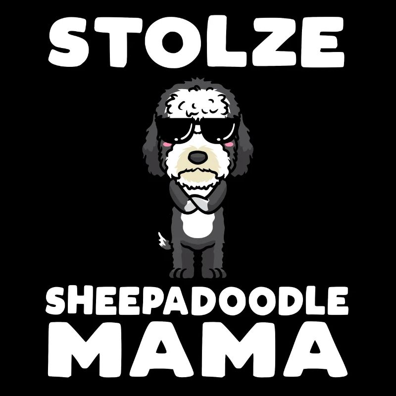 Stolze Sheepadoodle Mama