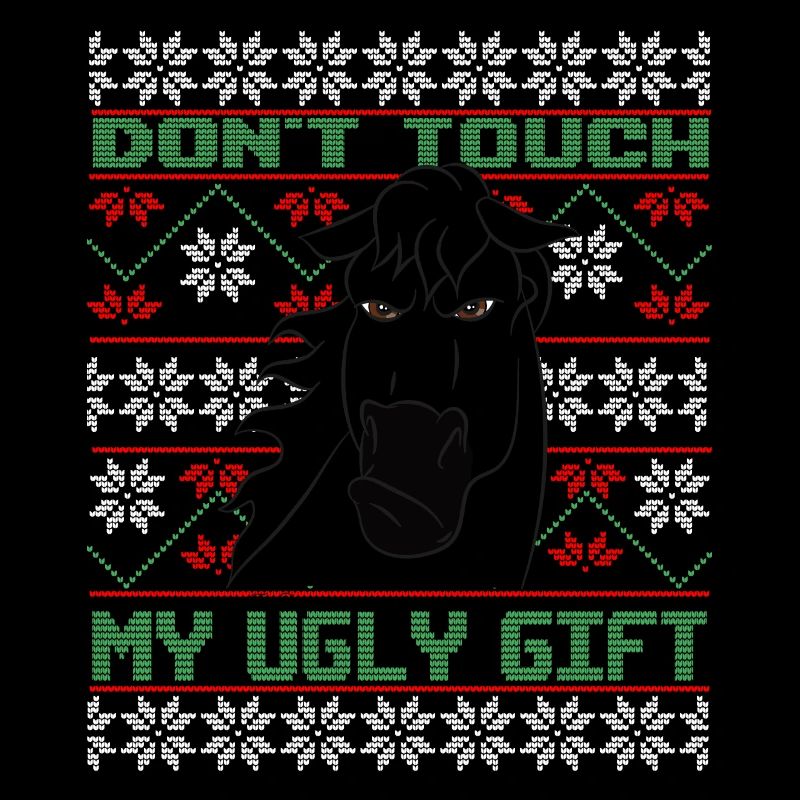 Dont Touch Ugly Rappe Pferd Rider Winter