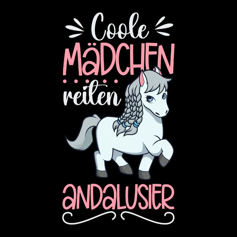 Coole Mädchen reiten Andalusier