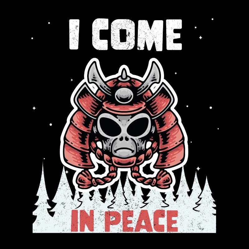 Alien Galaxy Science Space Lover I Come In Peace