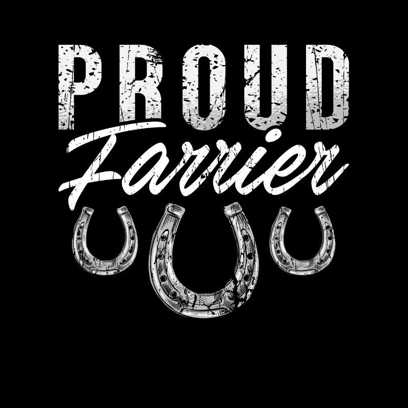 Maréchal-ferrant fier Farrier forgeant Fer à cheval Métallurgie