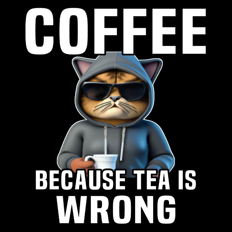 Kaffee Trinken Katze Tee