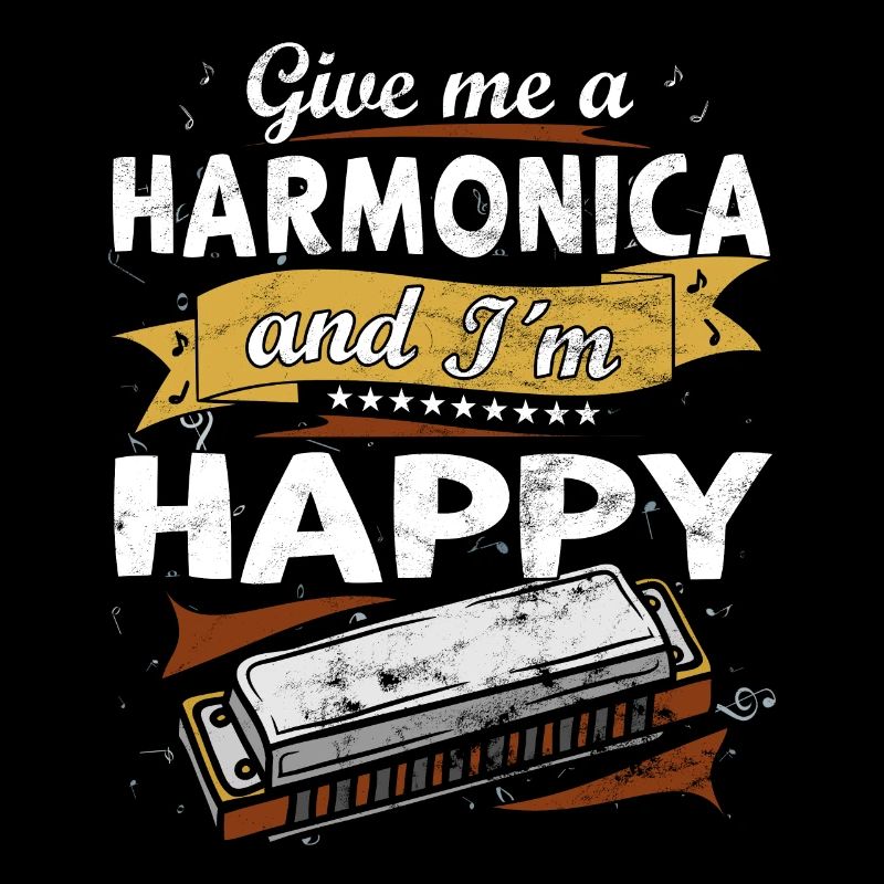 Funny vintage harmonica instrument