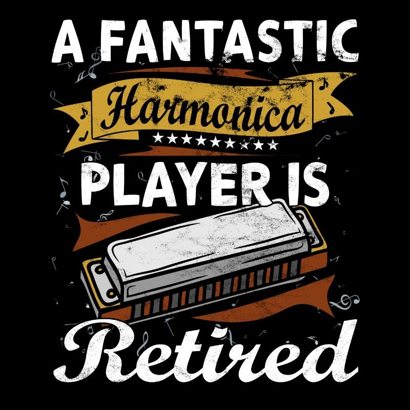 Funny vintage harmonica instrument