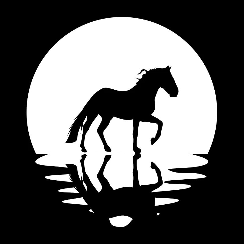 Cercle et réflexion - Cheval -