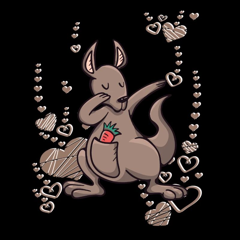 Känguru Mama Australien Liebe dabbing