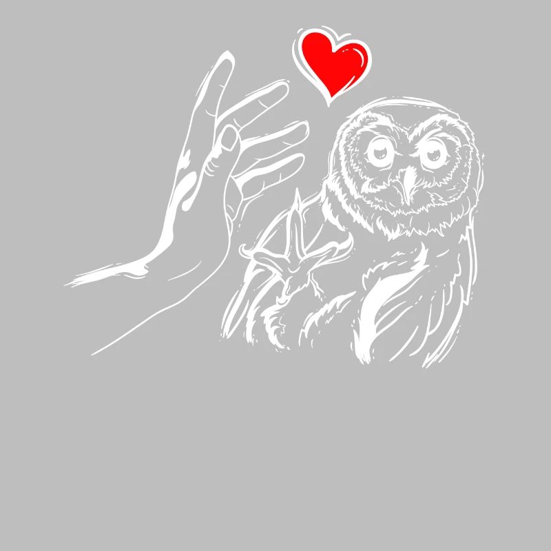 Eule Herz Händchen Halten mit Eule