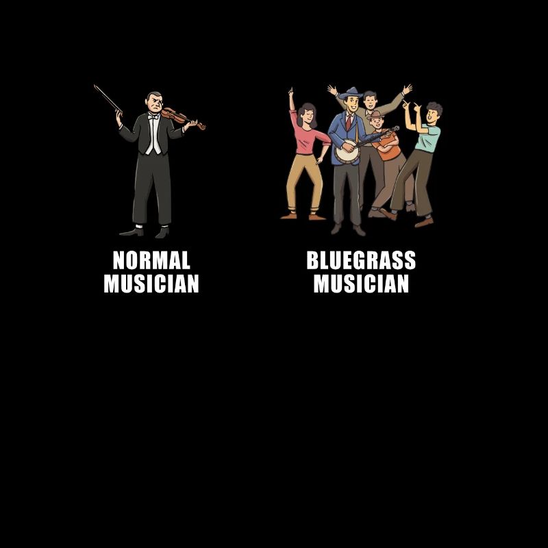 Drôle de conception de musicien de bluegrass pour