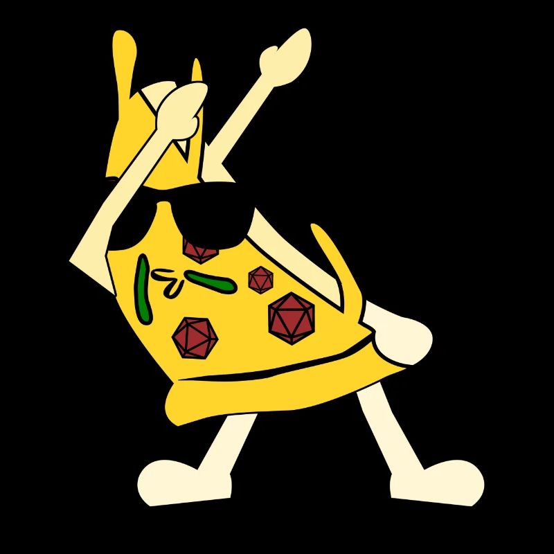 RPG Tabletop D20 Cube Pizza