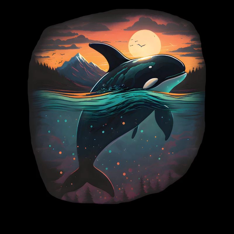 Bunter Schwertwal Wale beobachten Orca Wal