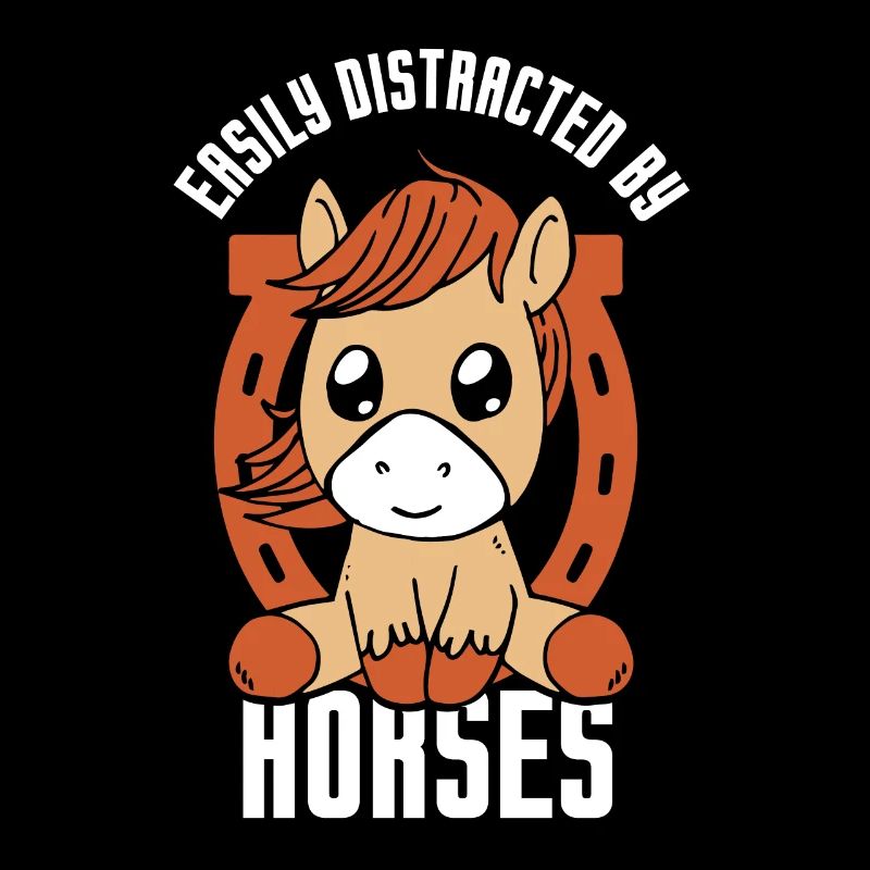 Facilement distrait par les chevaux cavalier