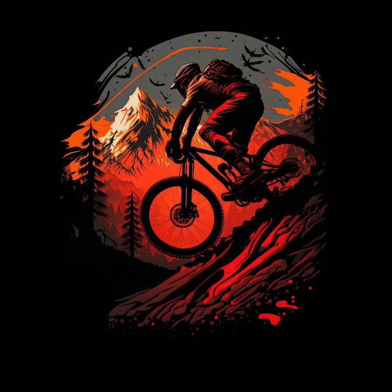 Conception cool de descente de VTT pour les fans de VTT