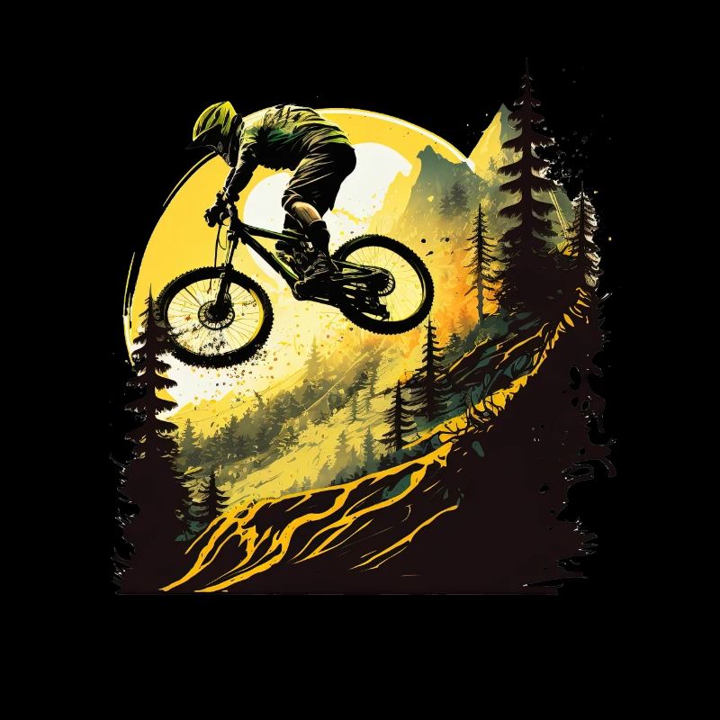 Conception cool de descente de VTT pour les fans de VTT