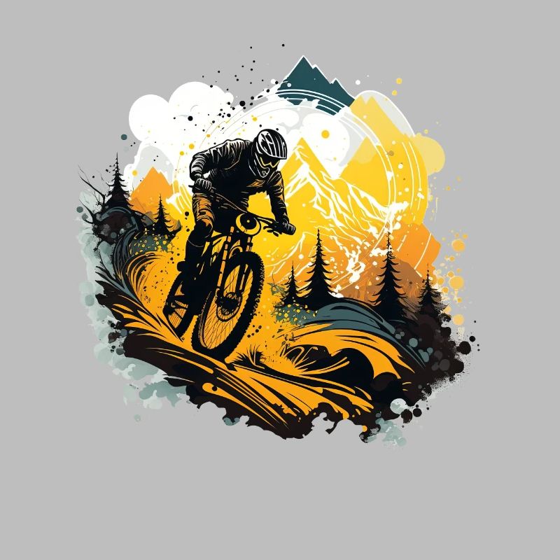 Conception cool de descente de VTT pour les fans de VTT