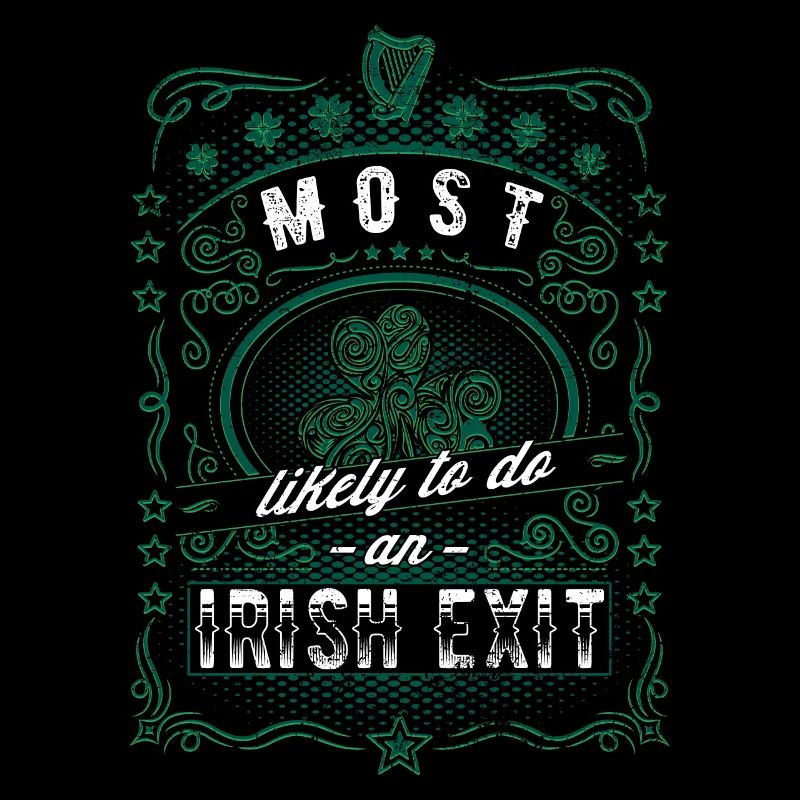 Irish Exit Saint Patrick's Day Vintage Shamrock
