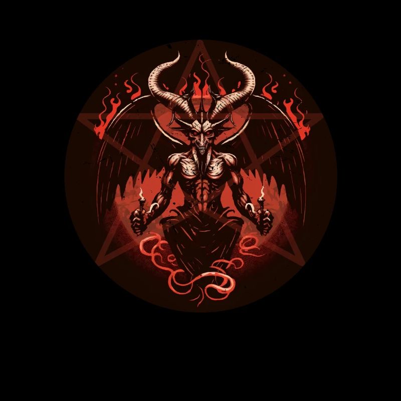Baphomet Satanisch Occult Devil Pentagramm