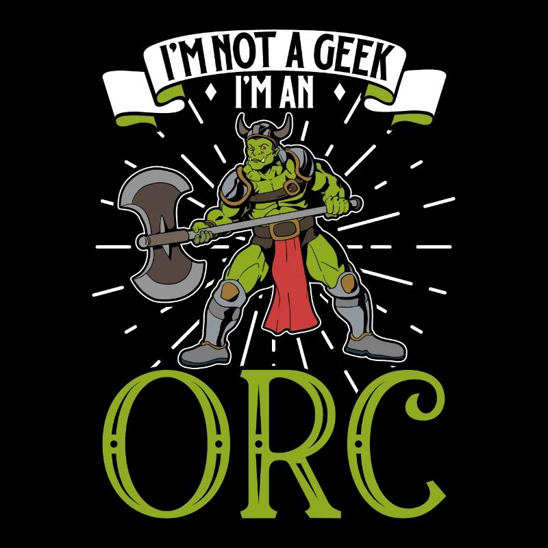 No Geek - D20 RPG Character - Orc