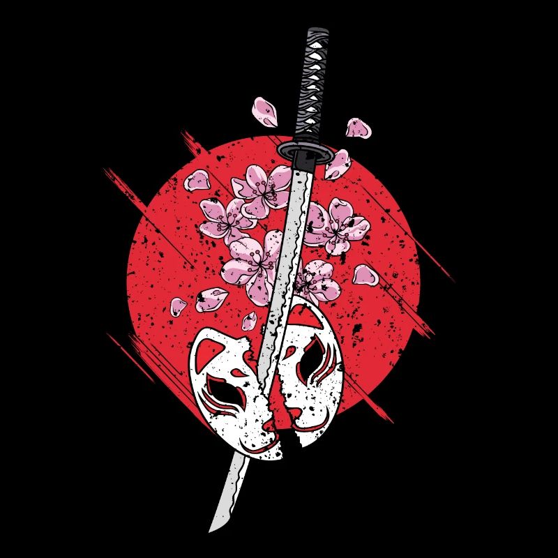 Anime Maske Kitsune Samurai Oni Monster