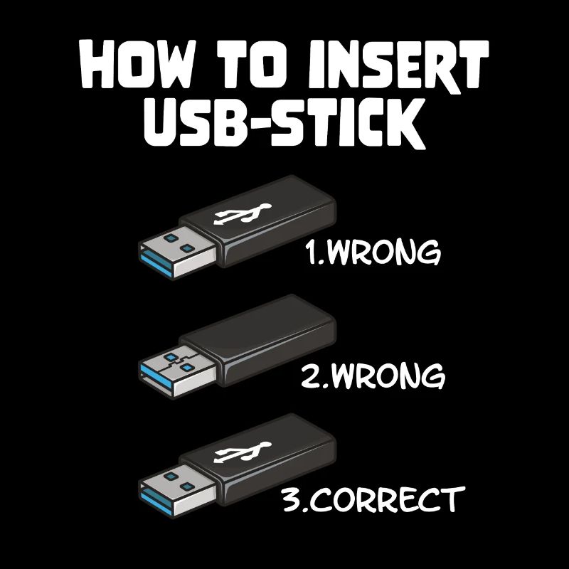 How To Insert USB Stick Funny Programmer Meme